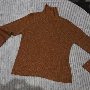 Sag Harbor Rust Turtleneck Sweater